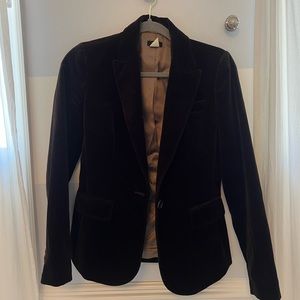 J Crew brown velvet blazer